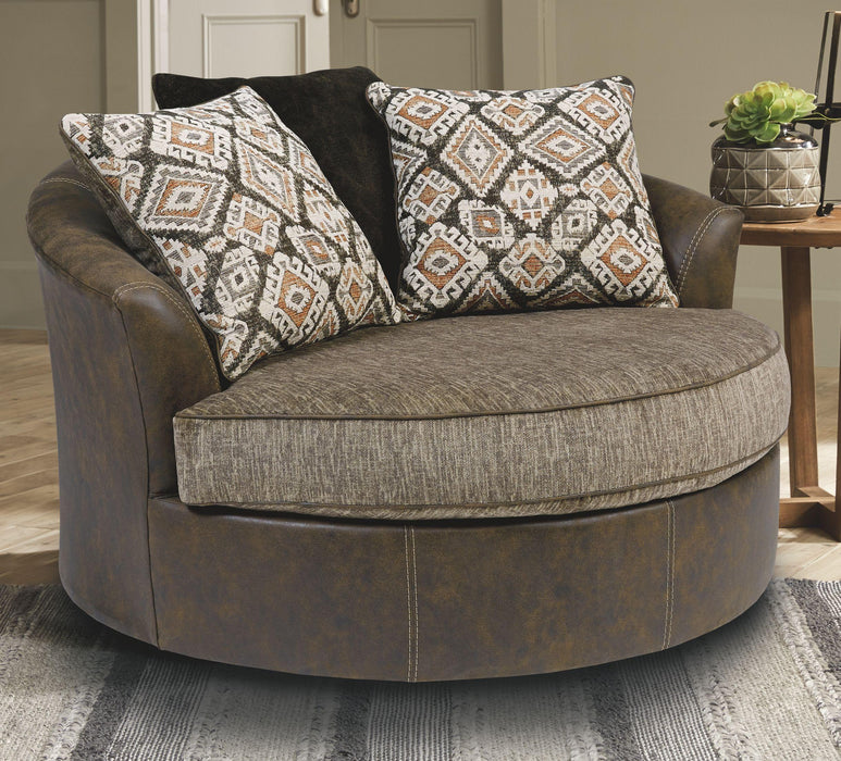 Abalone - Oversized Swivel Accent Chair