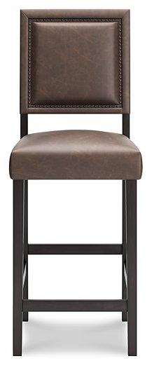 Benmara Brown/Dark Brown Bar Height Bar Stool