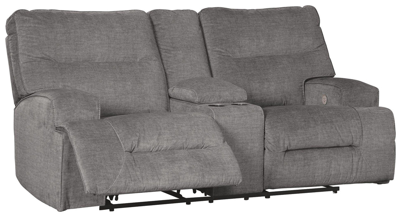 Coombs - Dbl Rec Pwr Loveseat W/console