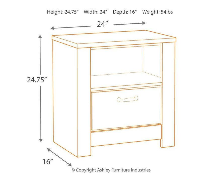 Bellaby - One Drawer Night Stand