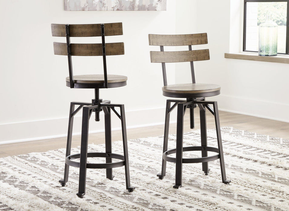 Lesterton Light Brown/Black Counter Height Bar Stool