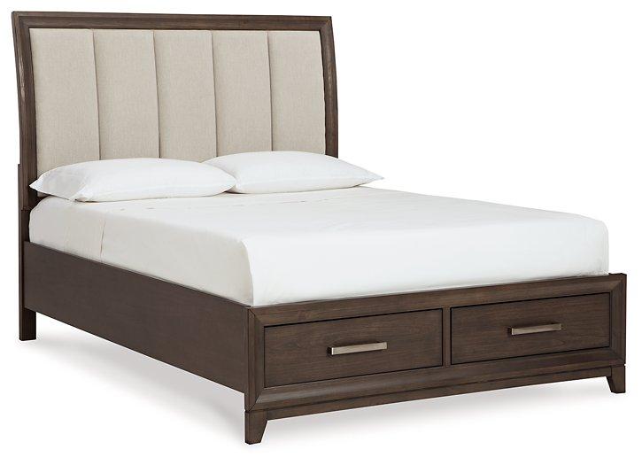 Brueban Panel Bed with 2 Storage Drawers