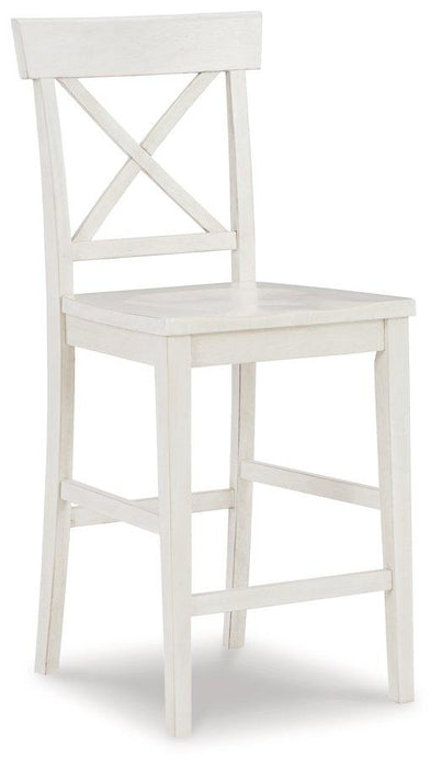 Stuven White Counter Height Bar Stool (Set of 2)