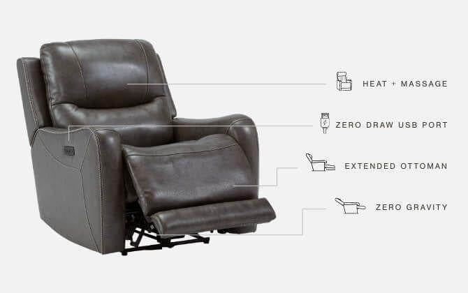 Galahad - Zero Wall Recliner W/pwr Hdrst