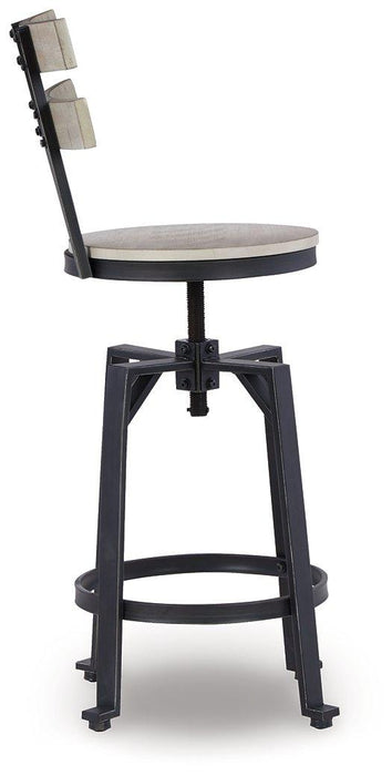 Karisslyn Whitewash/Black Counter Height Bar Stool