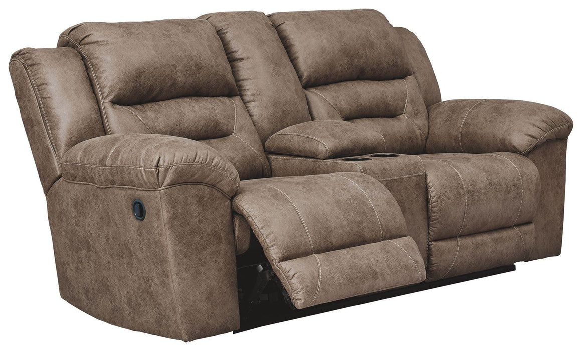 Stoneland - Dbl Rec Loveseat W/console