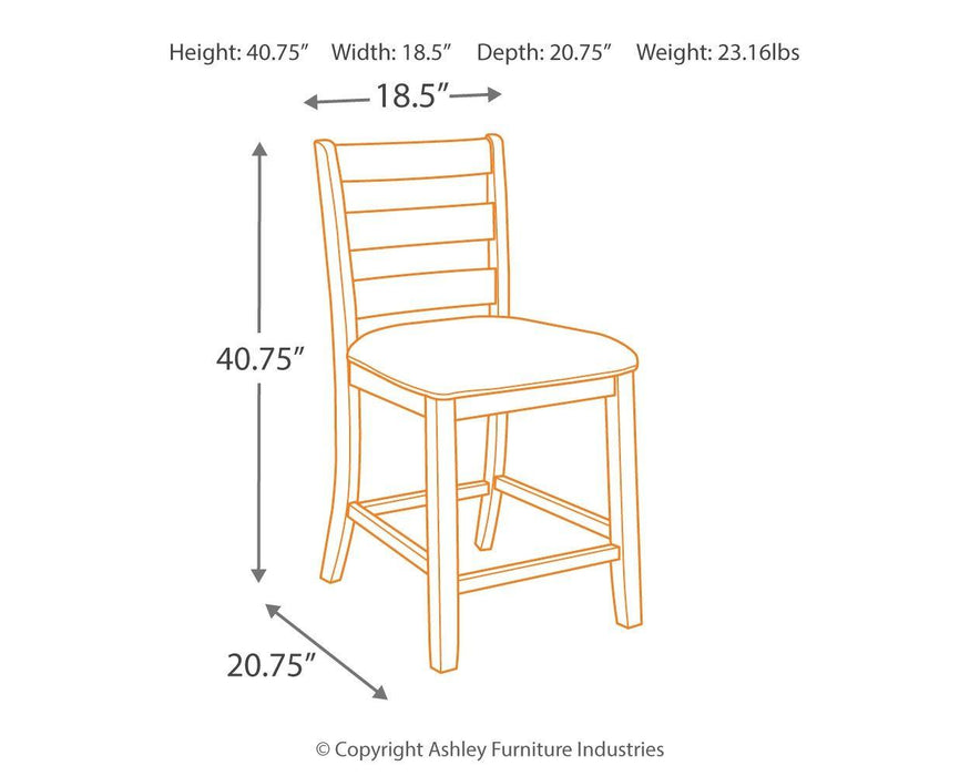 Rokane - Upholstered Barstool (2/cn)