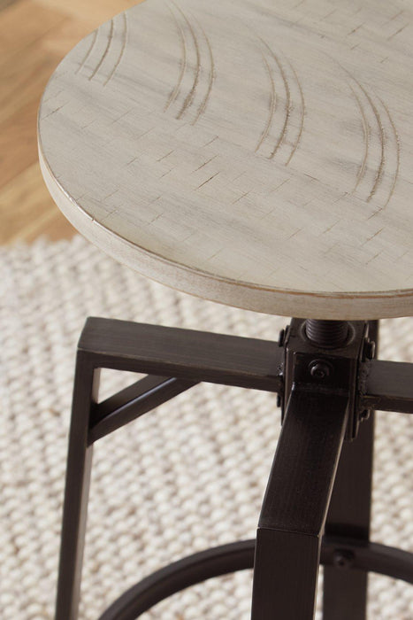 Karisslyn Whitewash/Black Counter Height Stool