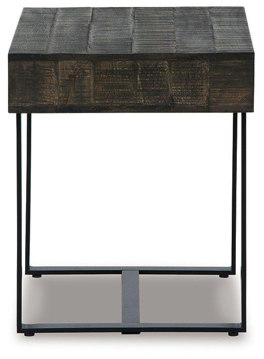 Kevmart Grayish Brown/Black End Table