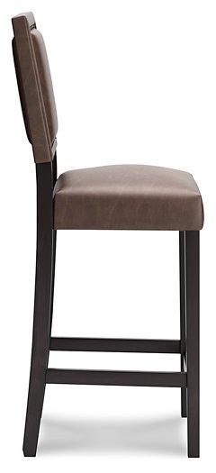 Benmara Brown/Dark Brown Bar Height Bar Stool