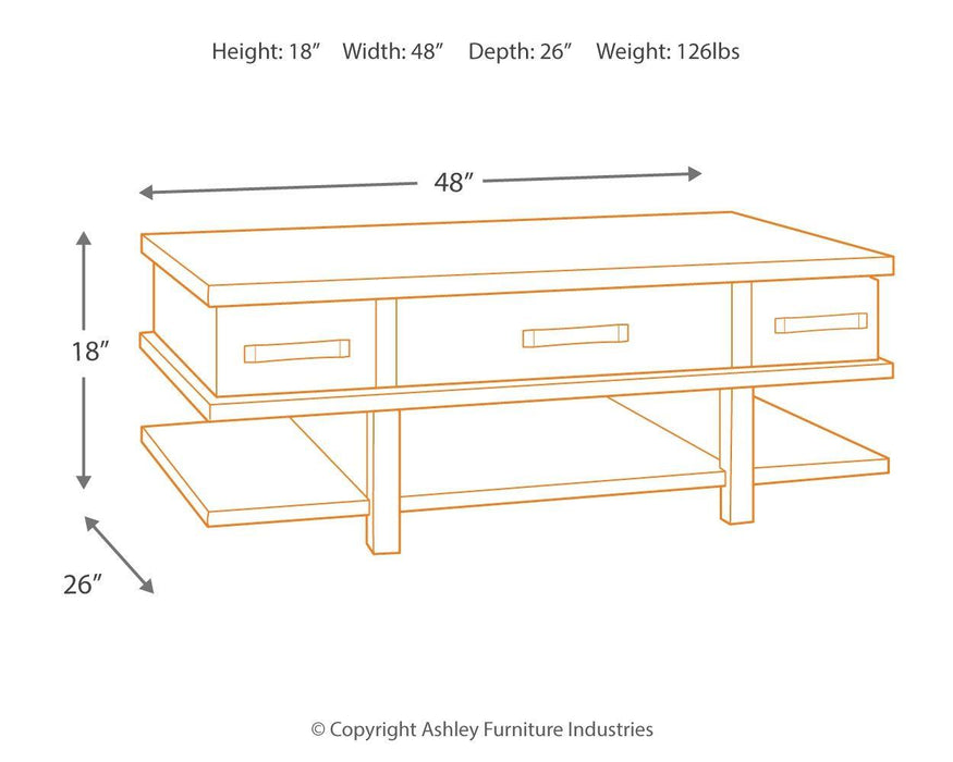 Stanah - Lift Top Cocktail Table