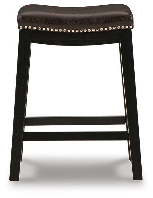 Lemante Dark Brown Counter Height Bar Stool (Set of 2)