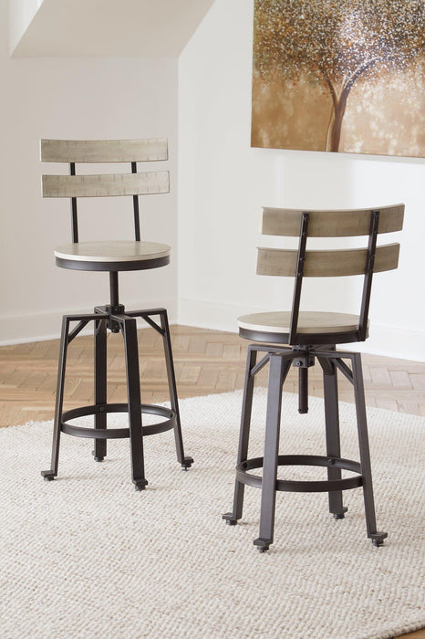 Karisslyn Whitewash/Black Counter Height Bar Stool