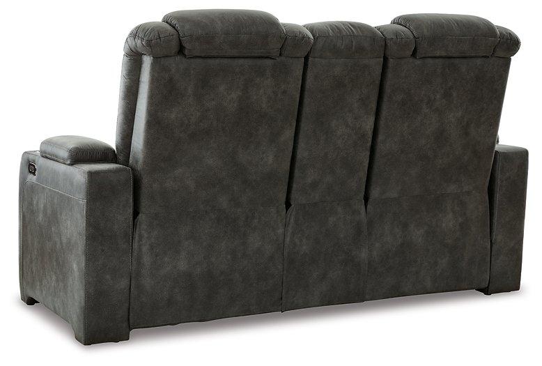 Soundcheck Storm Power Reclining Loveseat with Console