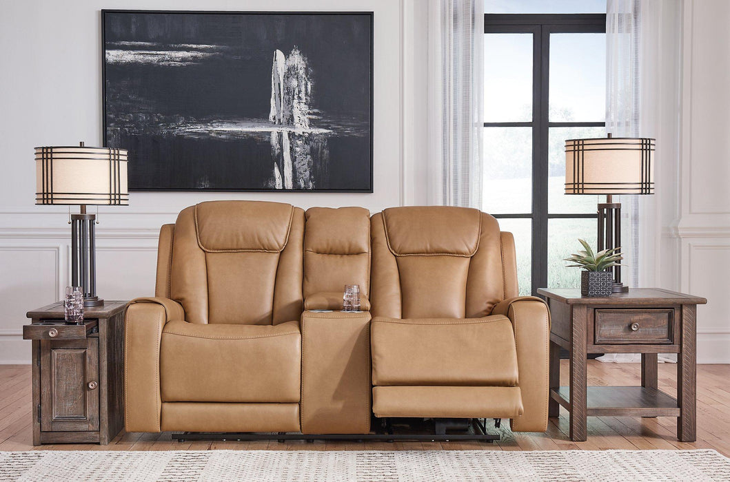 Card Player Cappuccino Power Reclining Loveseat