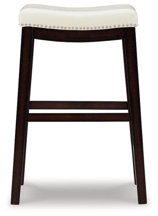 Lemante Ivory/Brown Bar Height Bar Stool