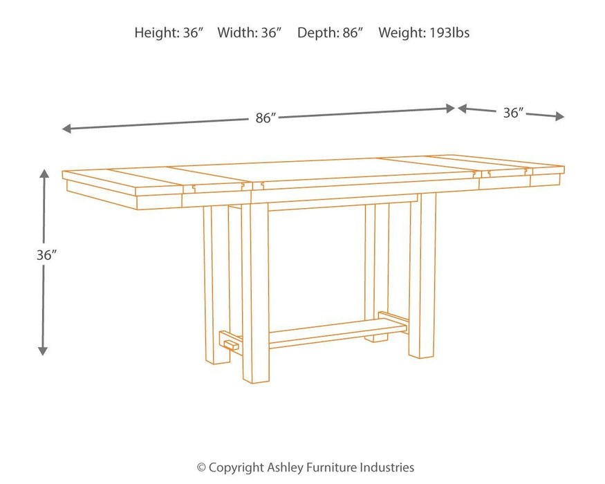 Moriville - Rect Drm Counter Ext Table