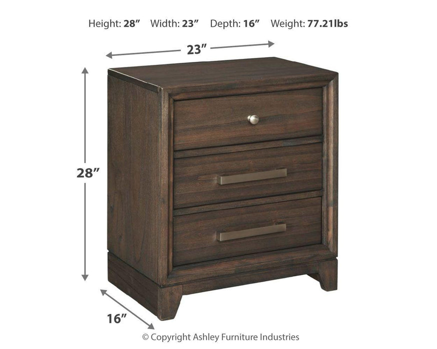 Brueban - Three Drawer Night Stand