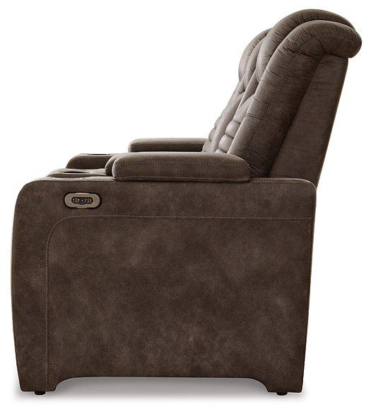 Soundcheck Earth Power Reclining Loveseat with Console