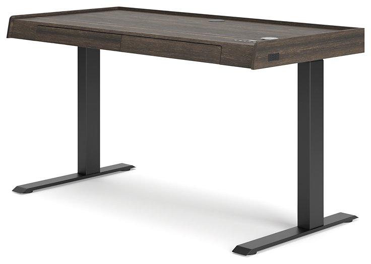 Zendex Dark Brown 55" Adjustable Height Desk