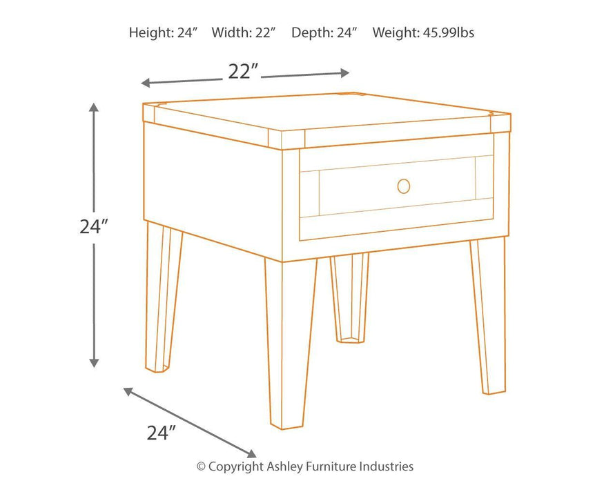 Chazney - Rectangular End Table