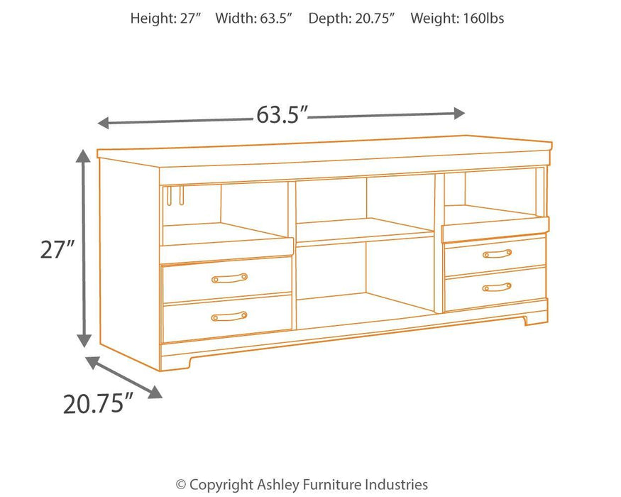 Trinell - Lg Tv Stand W/fireplace Option