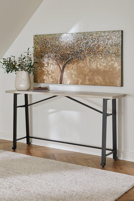 Karisslyn Whitewash/Black Long Counter Table