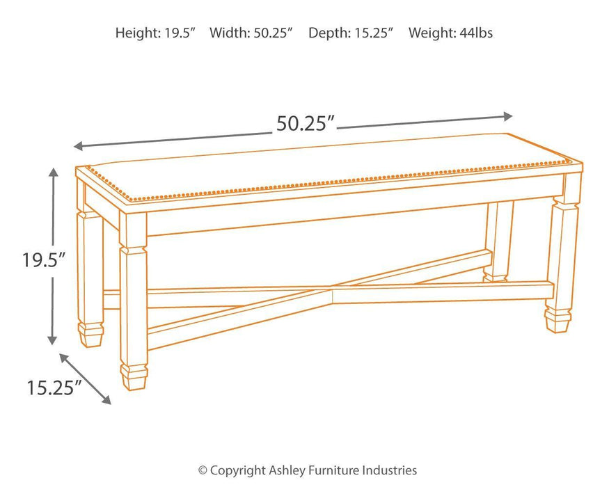 Bolanburg - Large Uph Dining Room Bench