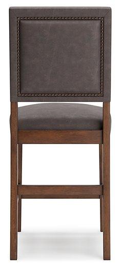 Benmara Grayish Brown/Brown Counter Height Bar Stool (Set of 2)