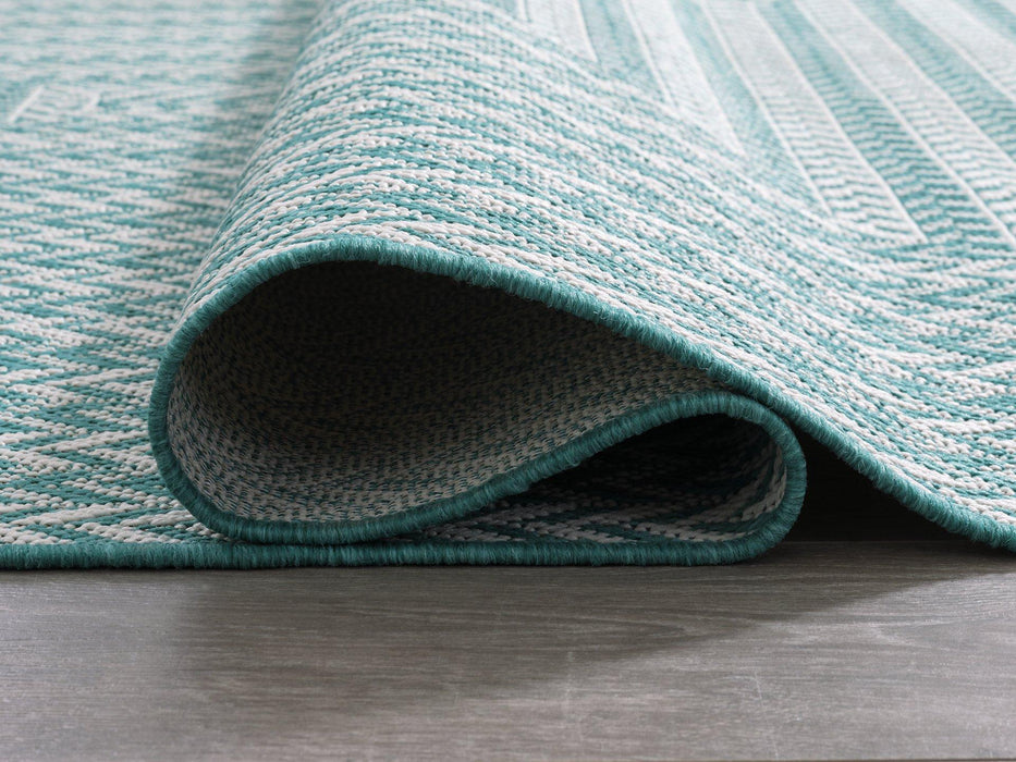 Atlow Aqua/Ivory 7'10" x 9'10" Rug