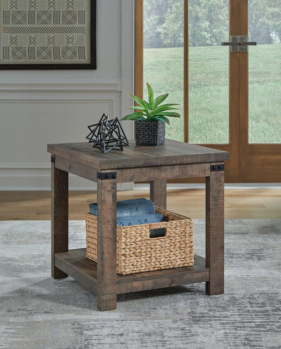 Hollum Rustic Brown End Table