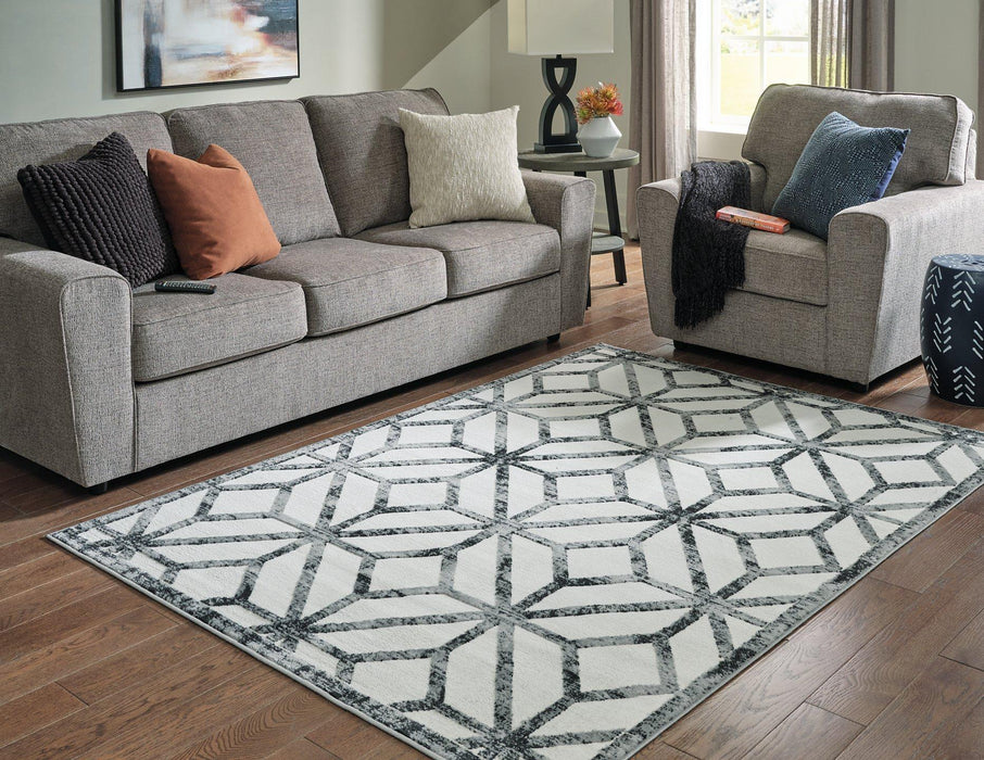 Reidland Black/Cream/Gray 5'3" x 7'3" Rug