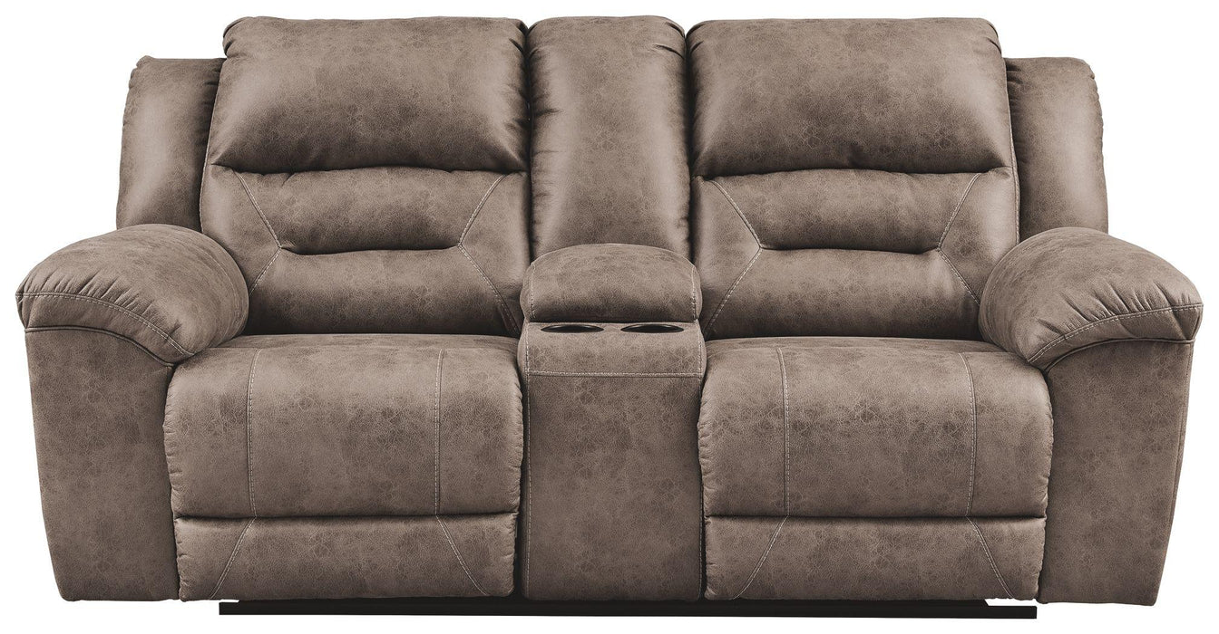 Stoneland - Dbl Rec Loveseat W/console