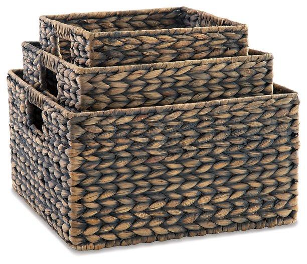 Elian Antique Gray Basket (Set of 3)