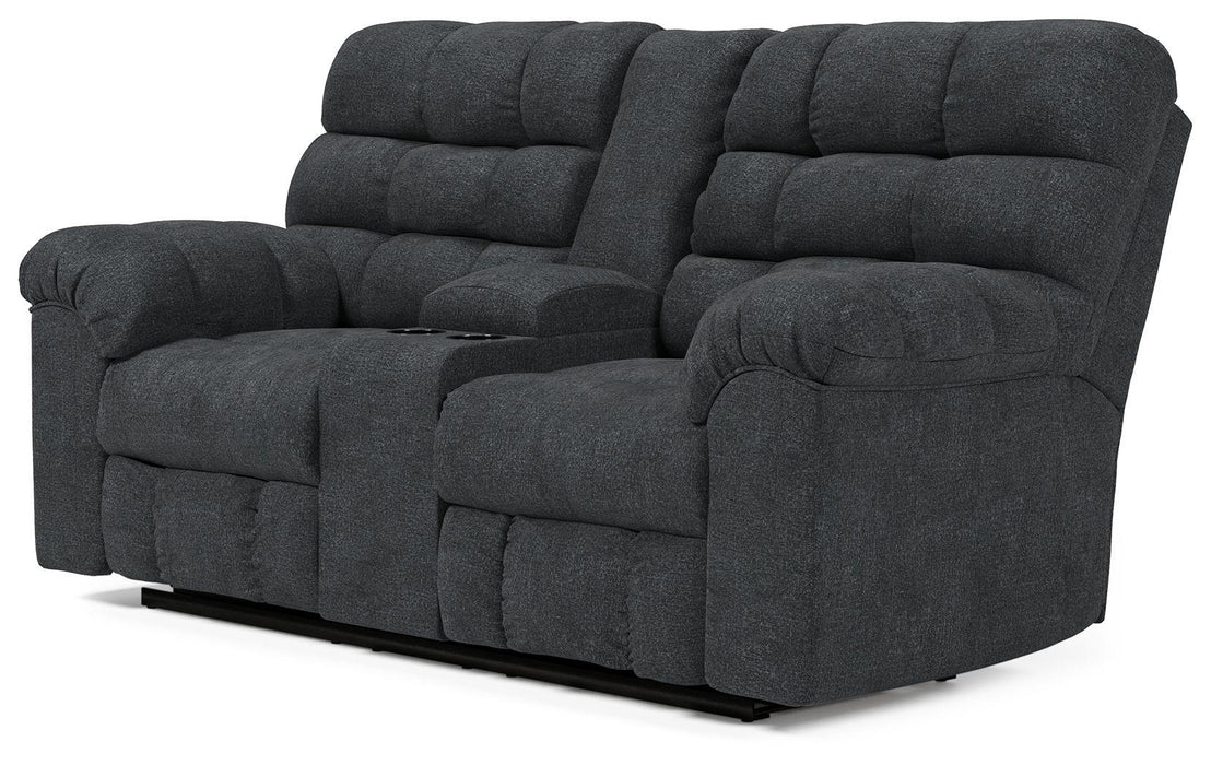 Wilhurst - Double Rec Loveseat W/console