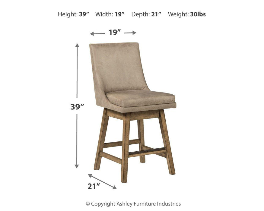 Tallenger - Uph Swivel Barstool (2/cn)