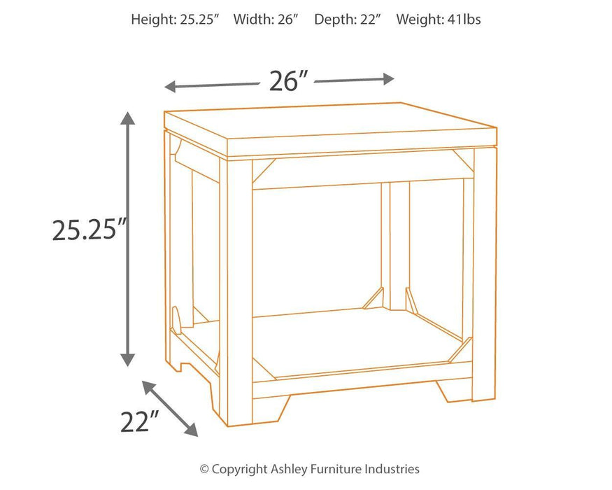 Rogness - Rectangular End Table