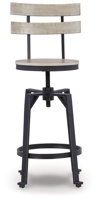 Karisslyn Whitewash/Black Counter Height Bar Stool (Set of 2)