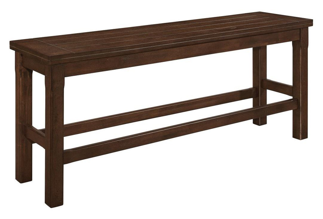 Homelegance Schleiger Counter Height Bench in Dark Brown 5400-24BH