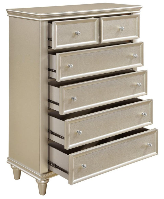 Homelegance Celandine 6 Drawer Chest in Silver 1928-9