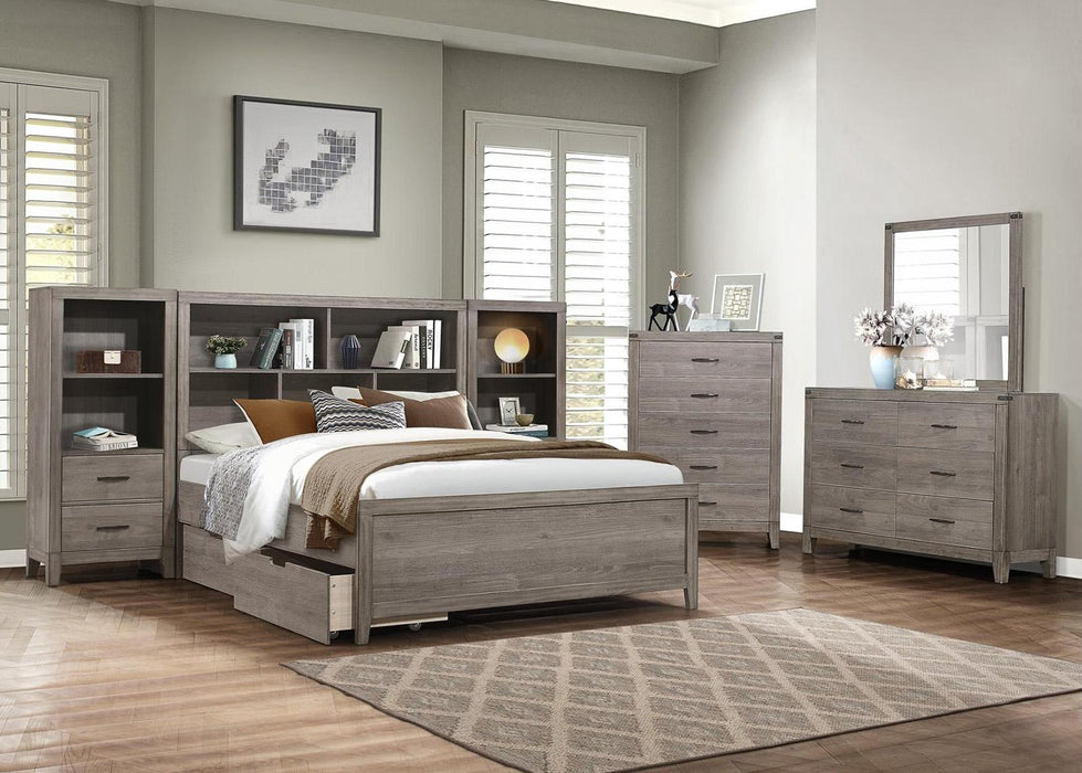 Homelegance Woodrow Full Platform Bed in Gray 2042NBF-1*