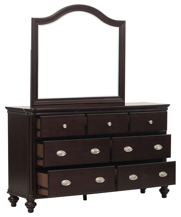 Homelegance Marston 7 Drawer Dresser in Dark Cherry 2615DC-5