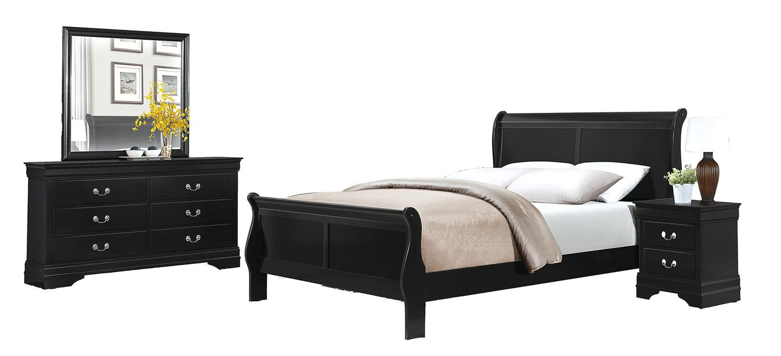 Homelegance Mayville Queen Sleigh Bed in Black