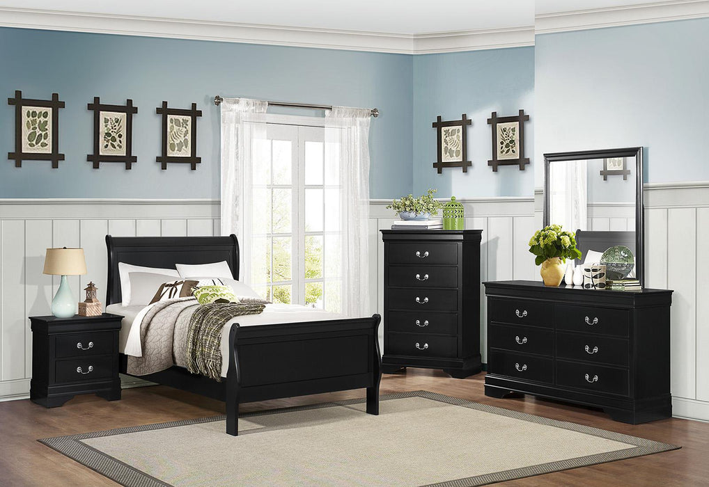 Homelegance Mayville Full Sleigh Bed in Black