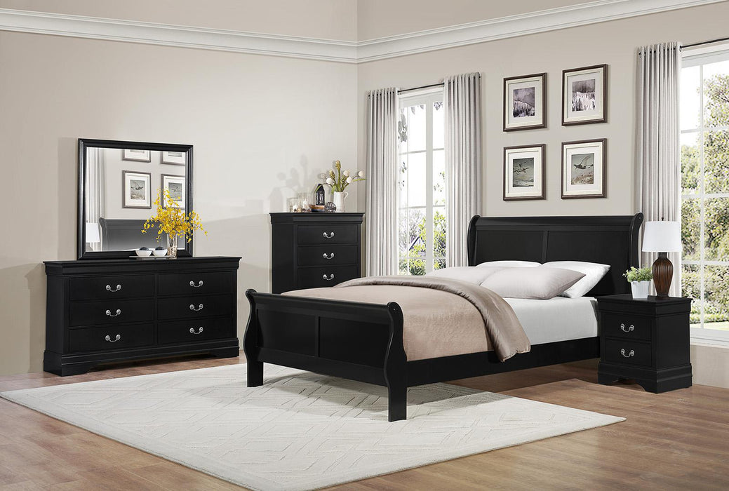 Homelegance Mayville 2 Drawer Nightstand in Black 2147BK-4