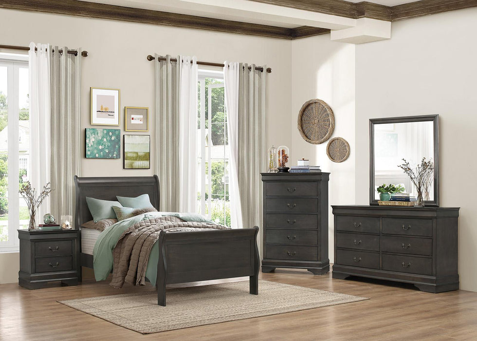 Homelegance Mayville Full Sleigh Bed in Gray