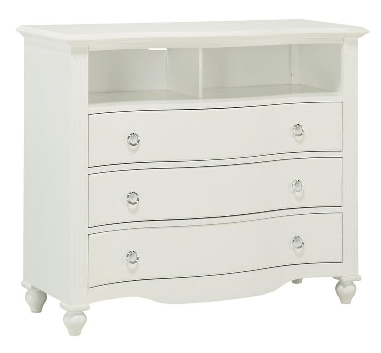 Homelegance Meghan 3 Drawer Media Chest in White 2058WH-11