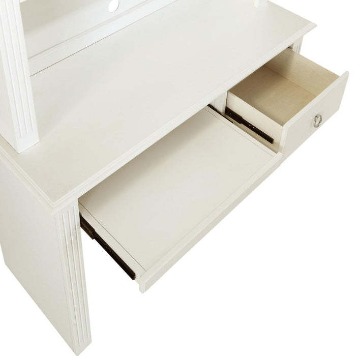 Homelegance Meghan Writing Hutch/ Desk Set in White 2058WH-14*