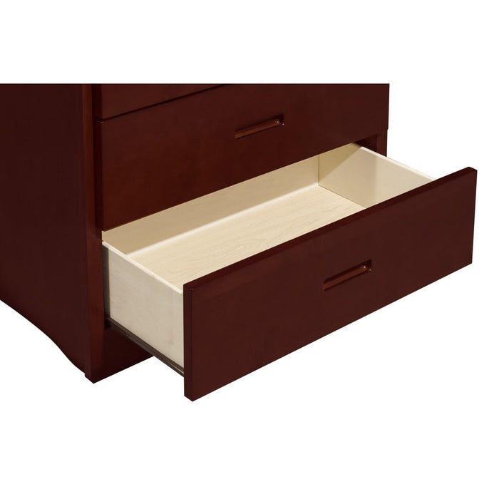 Homelegance Rowe 4 Drawer Chest in Dark Cherry B2013DC-9