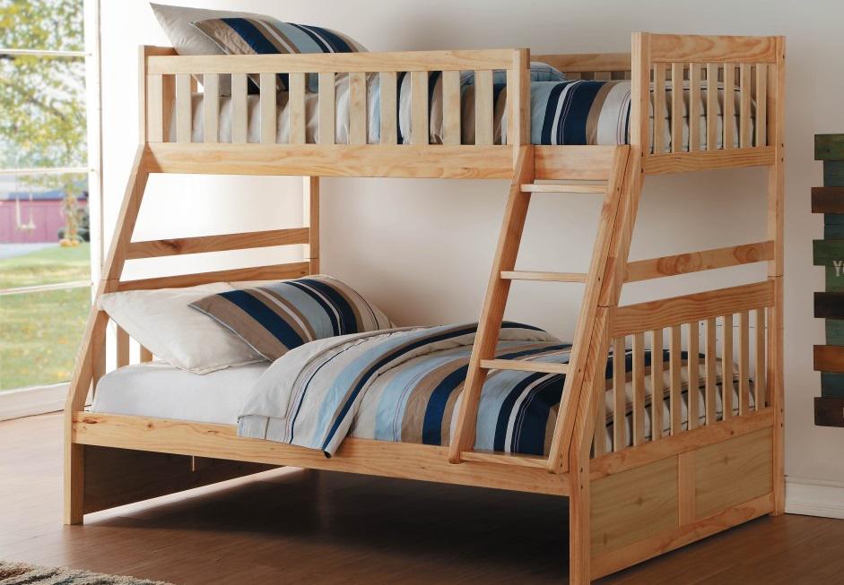 Homelegance Bartly Twin/Full Bunk Bed in Natural B2043TF-1*